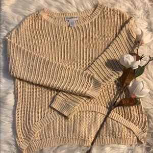 Light weight oversized tan sweater